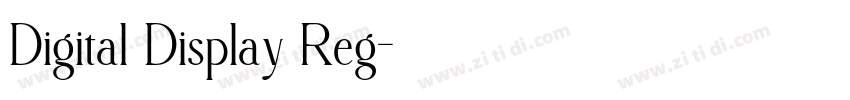 Digital Display Reg字体转换 Digital Display Reg字体转换